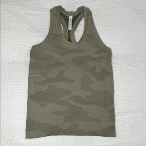 Athleta Olive Green Camo Tank